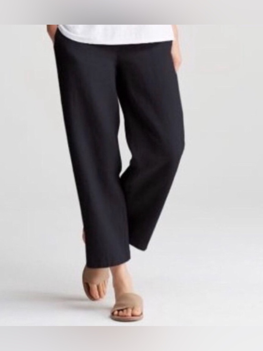 Eileen Fisher Wide Leg 100% Irish Linen Pants